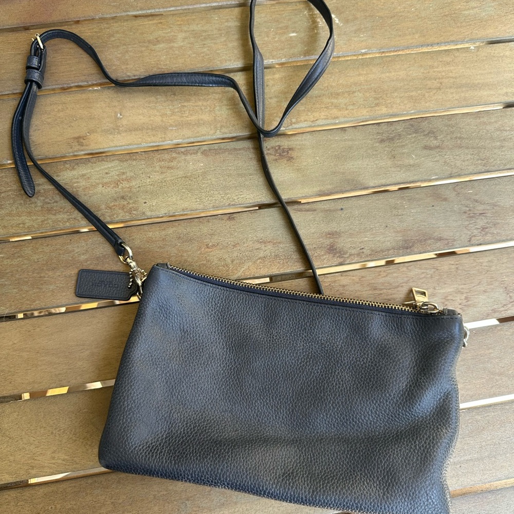 Coach Deep Navy Leather Crossbody Bag - Picture 2 of 5